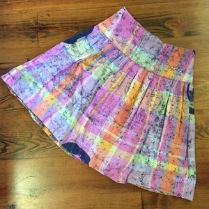 Vintage Judith Michaels Multi Color Cotton Skirt
